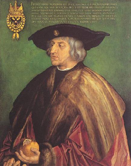 Albrecht Durer Portrat des Kaisers Maximilians I. vor grunem Grund oil painting image